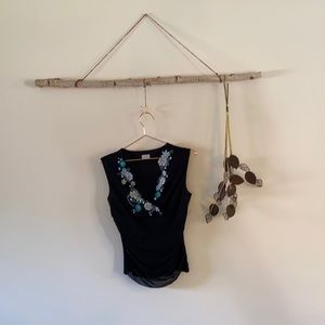 Sleeveless black top